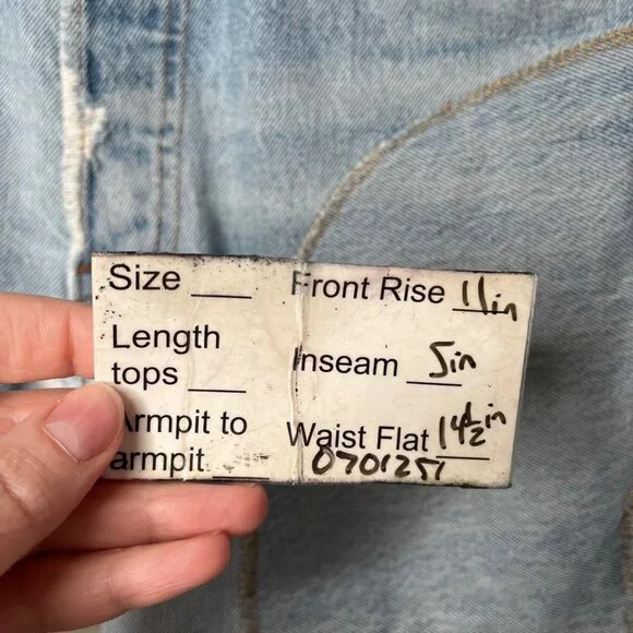 Vintage Levis Distressed Button-Fly Denim Shorts estimated size 29 waist - Picture 11 of 11